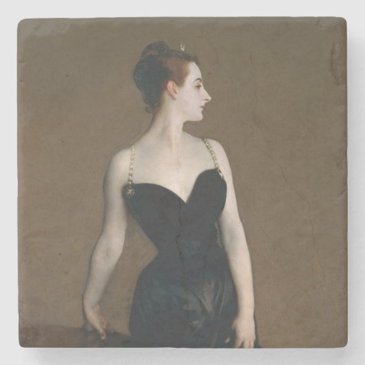 John Singer Sargent Madame X Classic Portrait Steinuntersetzer (Vorderseite)