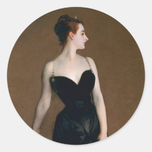 John Singer Sargent Madame X Porträt Moody Runder Aufkleber