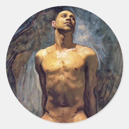 John Singer Sargent - Male Study Runder Aufkleber (Vorderseite)