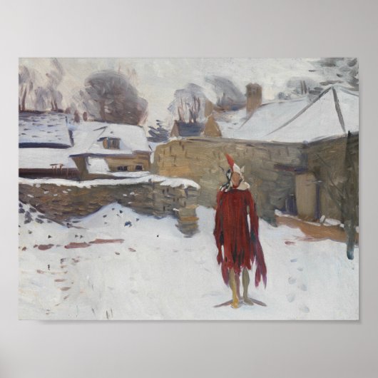 John Singer Sargent - Mannikin im Schnee Poster (Vorne)