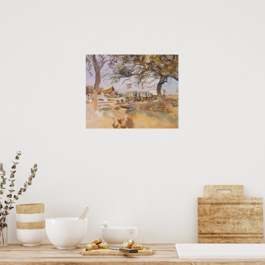 John Singer Sargent - Militärlager Poster (Küche)