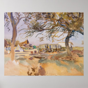 John Singer Sargent - Militärlager Poster