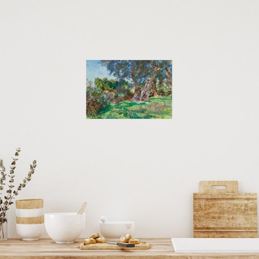 John Singer Sargent - Olivenbäume, Korfu Poster (Küche)