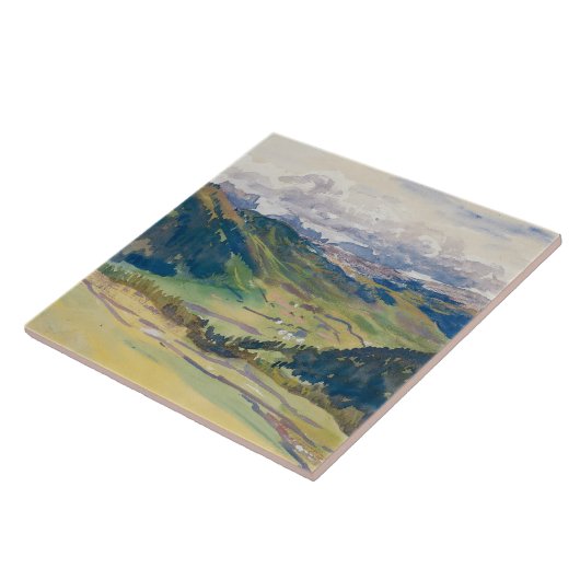 John Singer Sargent - Open Valley, Dolomiten Fliese (Seite)