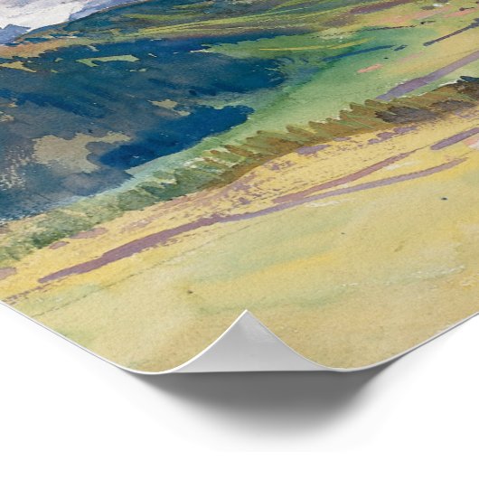 John Singer Sargent - Open Valley, Dolomiten Poster (Ecke)