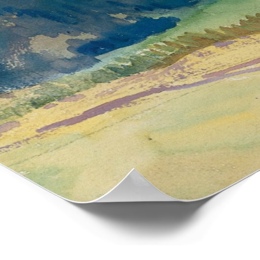 John Singer Sargent - Open Valley, Dolomiten Poster (Ecke)