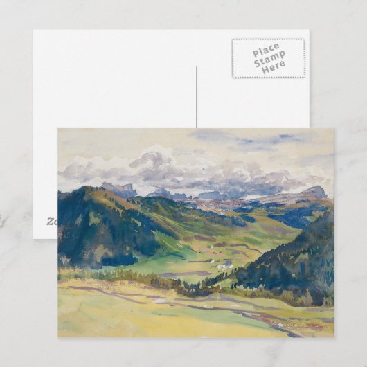 John Singer Sargent - Open Valley, Dolomiten Postkarte (Vorne/Hinten)