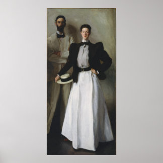 John Singer Sargent - Portrait von Mr. & Mrs Stoke Poster