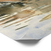 John Singer Sargent - Rio dei Mendicanti, Venedig Poster (Ecke)