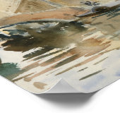 John Singer Sargent - Rio dei Mendicanti, Venedig Poster (Ecke)