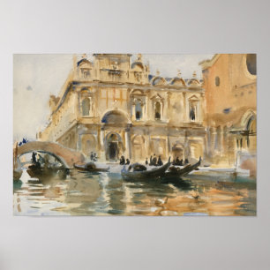 John Singer Sargent - Rio dei Mendicanti, Venedig Poster