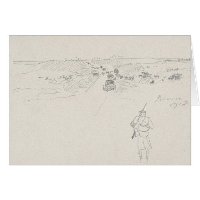John Singer Sargent - Road at Peronne (Vorderseite (Horizontal))
