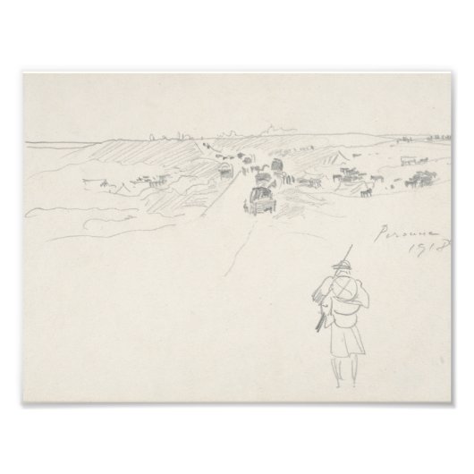 John Singer Sargent - Road at Peronne Fotodruck (Vorne)