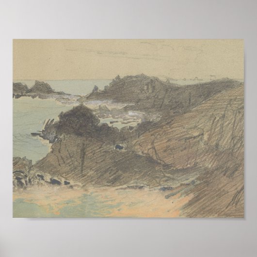 John Singer Sargent - Rocky Coast Poster (Vorne)