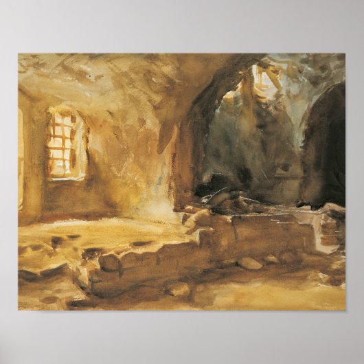 John Singer Sargent - Ruined Cellar-Arras Poster (Vorne)
