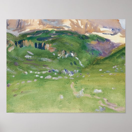 John Singer Sargent - Sellar Alp, Dolomiten Poster (Vorne)