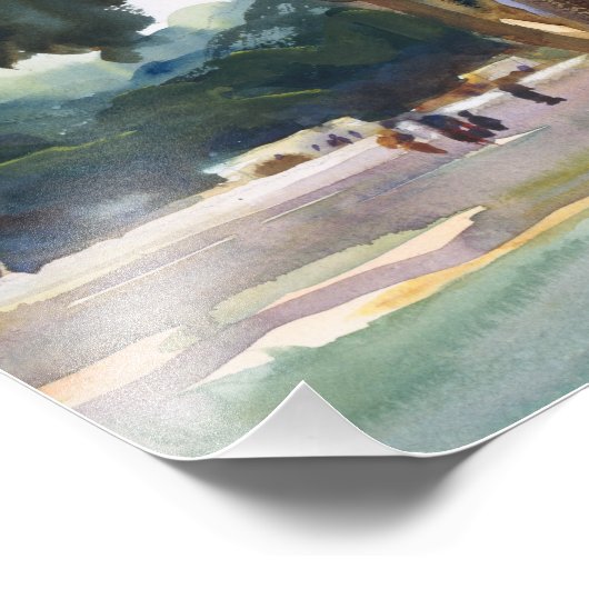 John Singer Sargent - Spanish Midday, Aranjuez Fotodruck (Ecke)