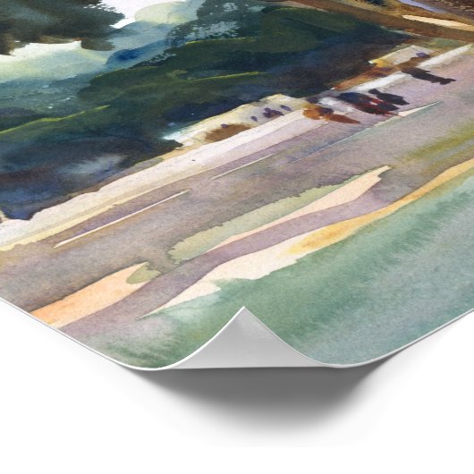 John Singer Sargent - Spanish Midday, Aranjuez Poster (Ecke)