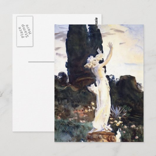 John Singer Sargent - Statue von Daphne Postkarte (Vorne/Hinten)