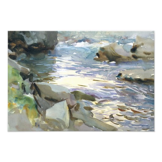 John Singer Sargent - Stream and Rocks Fotodruck (Vorne)