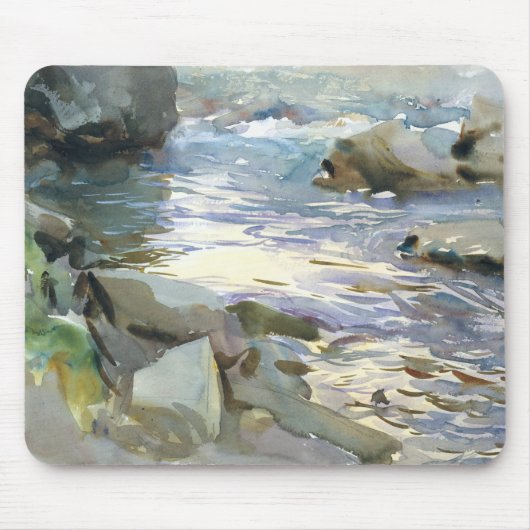 John Singer Sargent - Stream and Rocks Mousepad (Vorne)