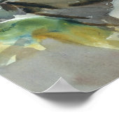 John Singer Sargent - Stream and Rocks Poster (Ecke)