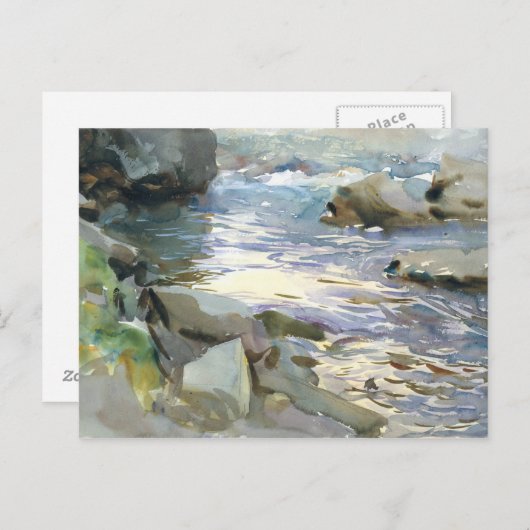 John Singer Sargent - Stream and Rocks Postkarte (Vorne/Hinten)