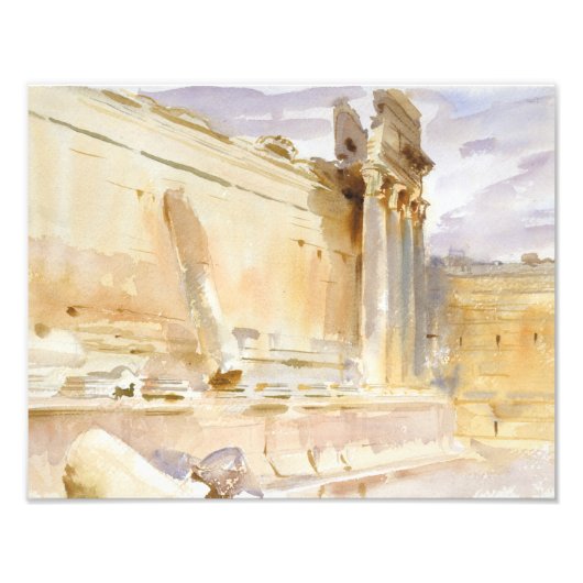John Singer Sargent - Tempel Bacchus, Baalbek Fotodruck (Vorne)