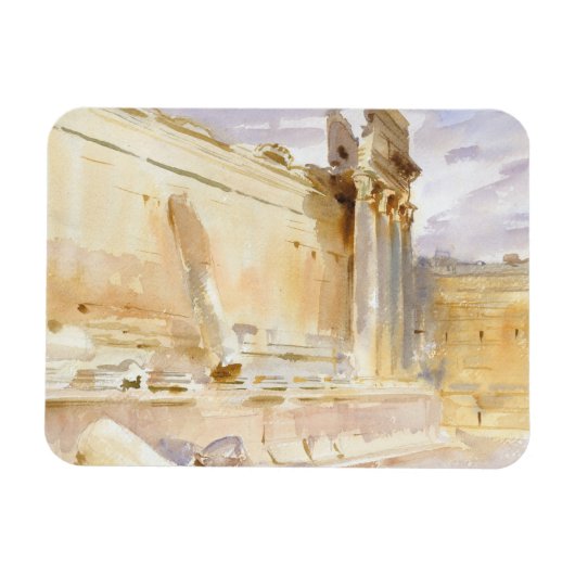 John Singer Sargent - Tempel Bacchus, Baalbek Magnet (Horizontal)