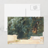 John Singer Sargent - Terrasse und Garten Postkarte (Vorne/Hinten)