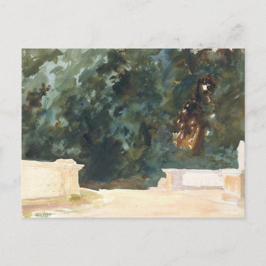 John Singer Sargent - Terrasse und Garten Postkarte (Vorderseite)