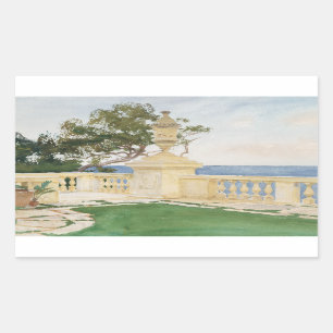 John Singer Sargent - Terrasse, Vizcaya Rechteckiger Aufkleber