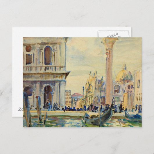 John Singer Sargent - The Piazzetta Postkarte (Vorne/Hinten)
