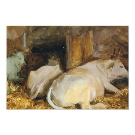 John Singer Sargent - Three Oxen Fotodruck (Vorne)
