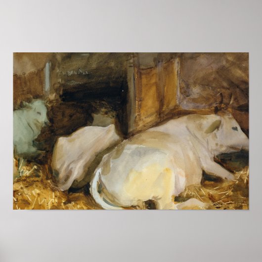 John Singer Sargent - Three Oxen Poster (Vorne)