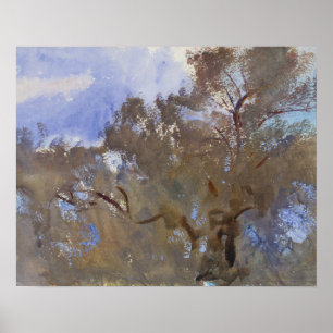 John Singer Sargent - Treetops gegen Himmel Poster