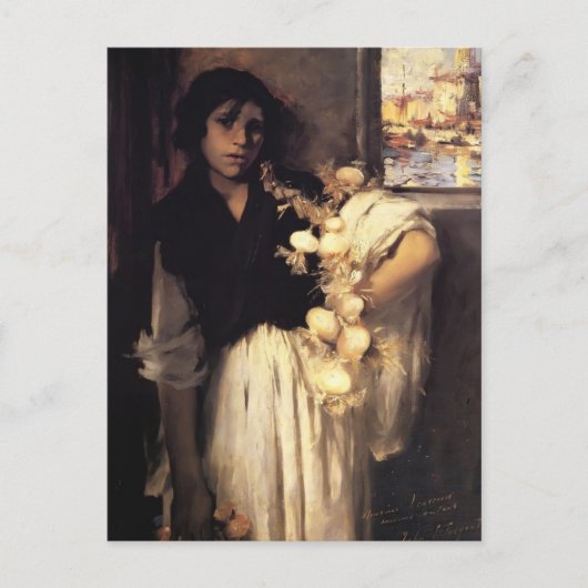 John Singer Sargent - Venezianische Zwiebelverkäuf Postkarte (Vorderseite)