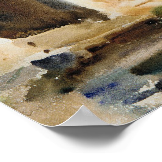 John Singer Sargent - Venice Poster (Ecke)