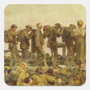 John Singer Sargent - Vergast Quadratischer Aufkleber
