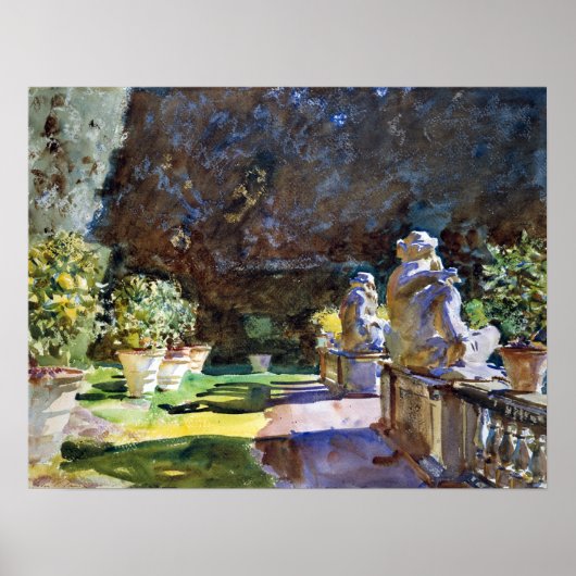 John Singer Sargent Villa di Marlia, Lucca Poster (Vorne)