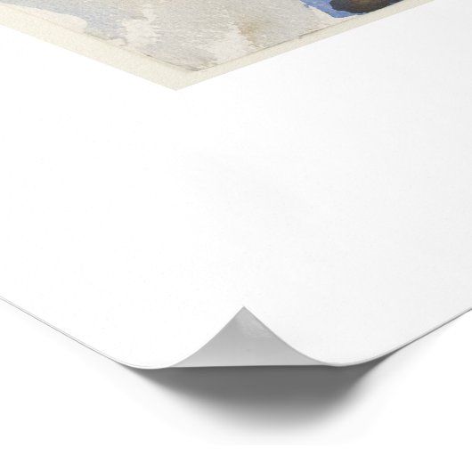 John Singer Sargent Watercolor - Seascape Poster (Ecke)