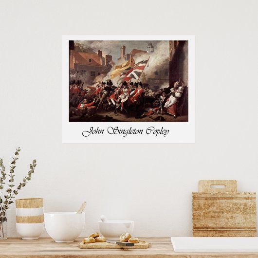 John Singleton Copley Battle Of Jersey Poster (Küche)