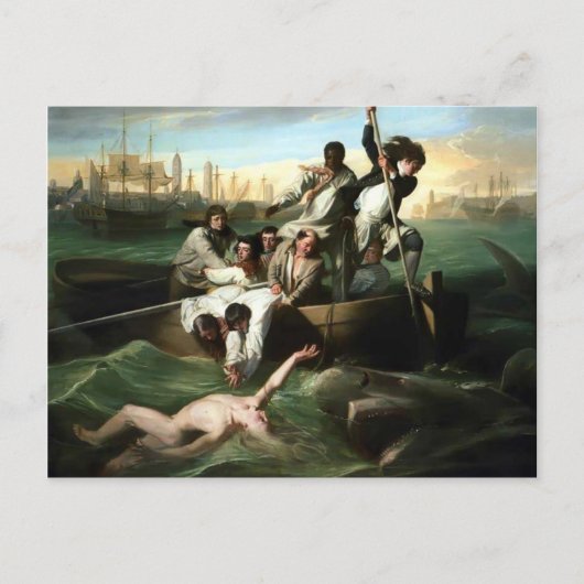 John Singleton Copley- Watson und der Hai Postkarte (Vorderseite)
