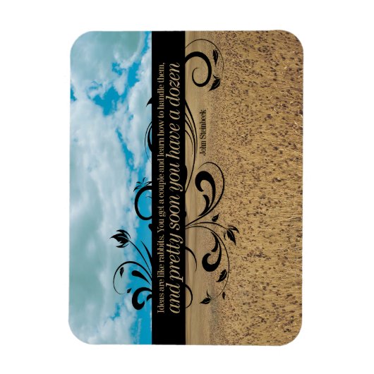 John Steinbeck Inspirational Zitat "Ideen" Flexi Magnet (Vertikal)