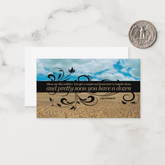 John Steinbeck Inspirational Zitat "Ideen" Mitteilungskarte (Vorderseite/Rückseite Beispiel)