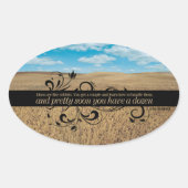 John Steinbeck Inspirational Zitat "Ideen" Ovaler Aufkleber (Vorderseite)