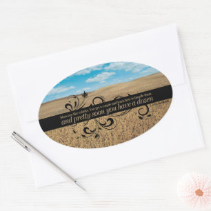 John Steinbeck Inspirational Zitat "Ideen" Ovaler Aufkleber