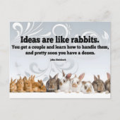 John Steinbeck Inspirational Zitat "Ideen" Postkarte (Vorderseite)