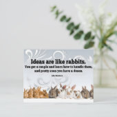 John Steinbeck Inspirational Zitat "Ideen" Postkarte (Stehend Vorderseite)