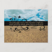 John Steinbeck Inspirational Zitat "Ideen" Postkarte (Vorderseite)